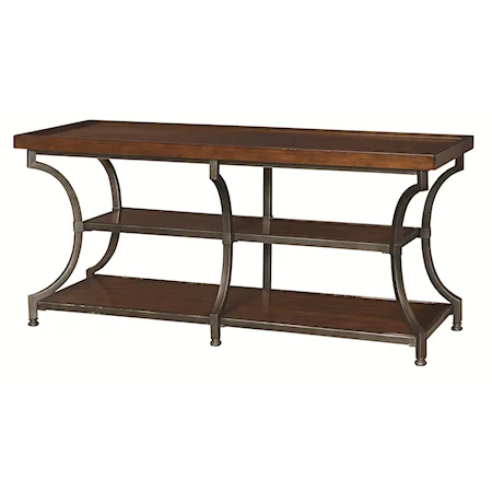 Entertainment Console with 2 Fixed Shelves